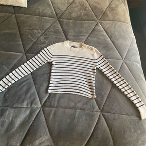 XS Abercrombie & Fitch cropped striped sweater